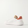 On Time Suede-Trimmed Leather Sneakers - BK On Time Suede-Trimmed Leather Sneakers - BK