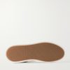 On Time Suede-Trimmed Leather Sneakers - E1 On Time Suede-Trimmed Leather Sneakers - E1