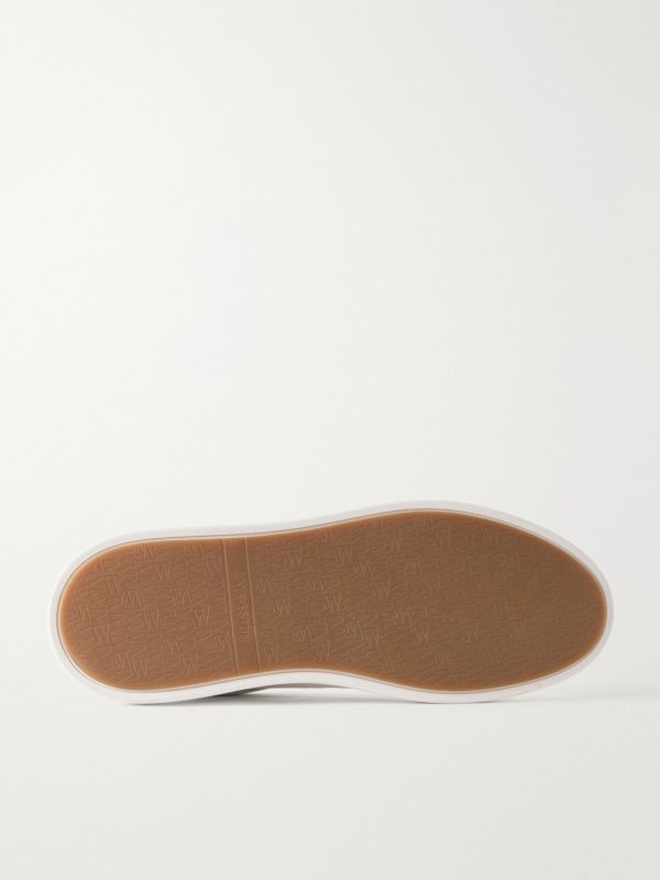 On Time Suede-Trimmed Leather Sneakers - E1 On Time Suede-Trimmed Leather Sneakers - E1