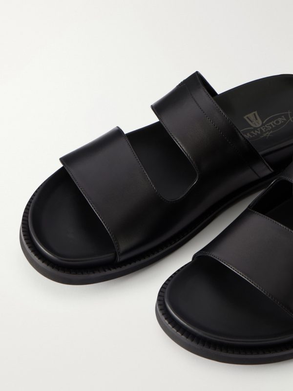 Double V Anatomical Leather Slides - CU Double V Anatomical Leather Slides - CU