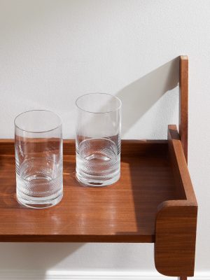 Remy Set of Two Highball Crystal Glasses Remy Set of Two Highball Crystal Glasses