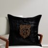 Glenshire Logo-Embroidered Velvet Throw Pillow