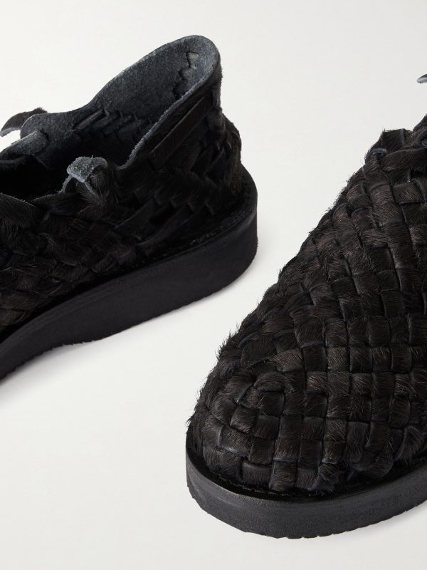 Woven Calf Hair Huarache Sandals - CU Woven Calf Hair Huarache Sandals - CU