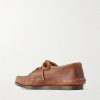 Italian Blucher Leather Boat Shoes - BK Italian Blucher Leather Boat Shoes - BK