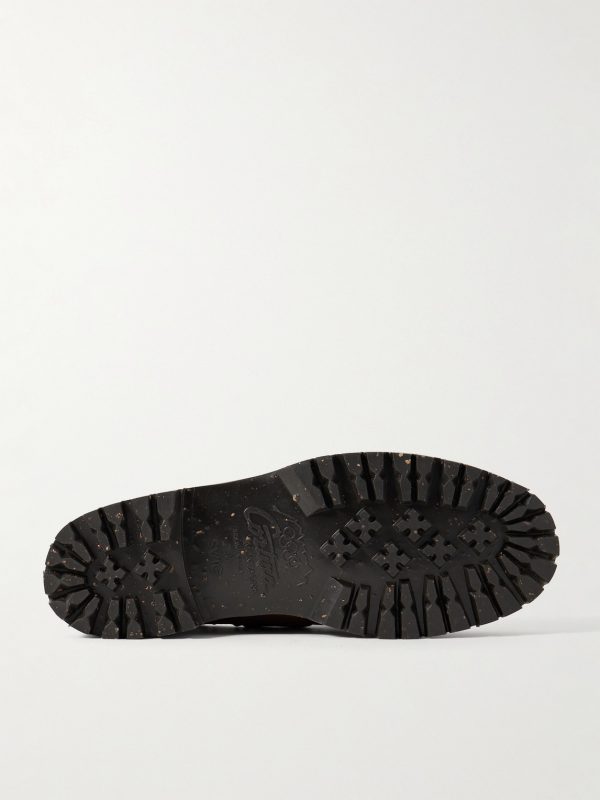 Hex Eye Pebble-Grain Leather Boat Shoes - E1