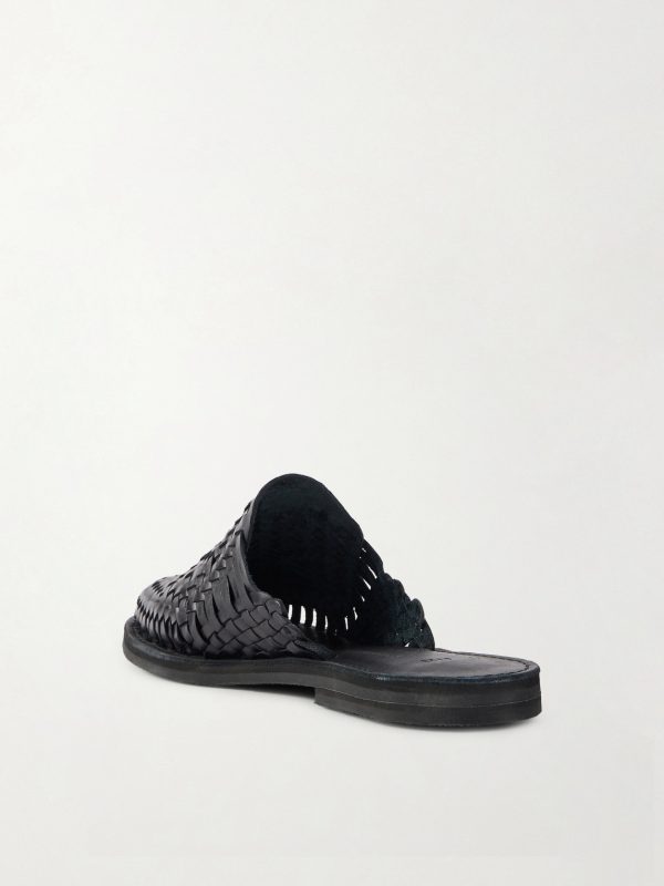 + Chamula Polanco Woven Leather Mules - BK + Chamula Polanco Woven Leather Mules - BK