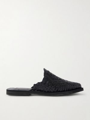 + Chamula Polanco Woven Leather Mules + Chamula Polanco Woven Leather Mules