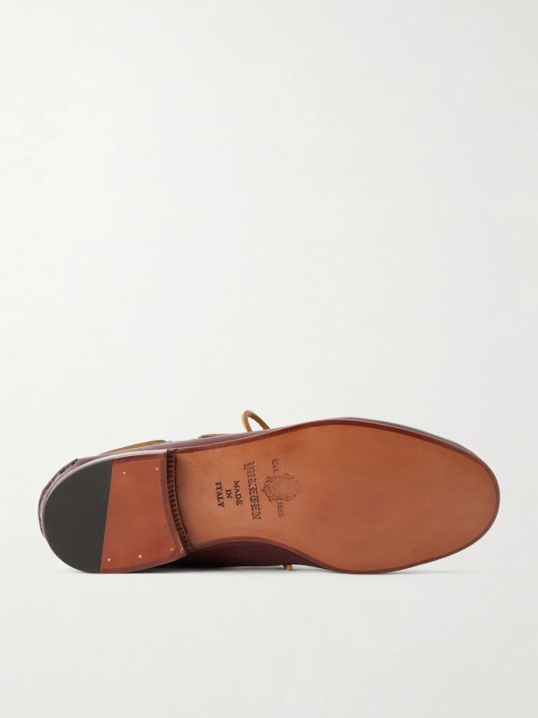 Italian Hex Eye Leather Boat Shoes - E1 Italian Hex Eye Leather Boat Shoes - E1