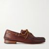 Italian Hex Eye Leather Boat Shoes Italian Hex Eye Leather Boat Shoes