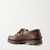 Italian Blucher Full-Grain Leather Boat Shoes - BK Italian Blucher Full-Grain Leather Boat Shoes - BK