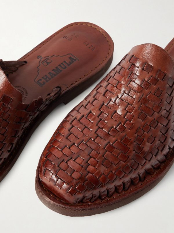 + Chamula Polanco Woven Leather Mules - CU