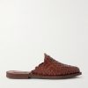 + Chamula Polanco Woven Leather Mules