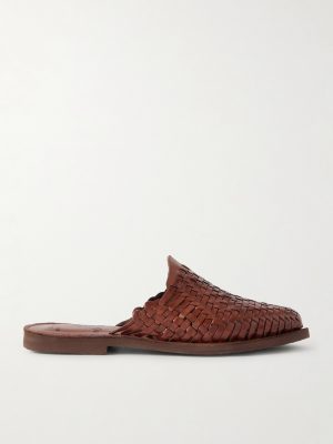 + Chamula Polanco Woven Leather Mules + Chamula Polanco Woven Leather Mules