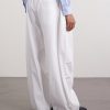 Cotton Wide-Leg Trousers - BK Cotton Wide-Leg Trousers - BK