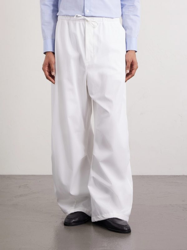 Cotton Wide-Leg Trousers - FR Cotton Wide-Leg Trousers - FR