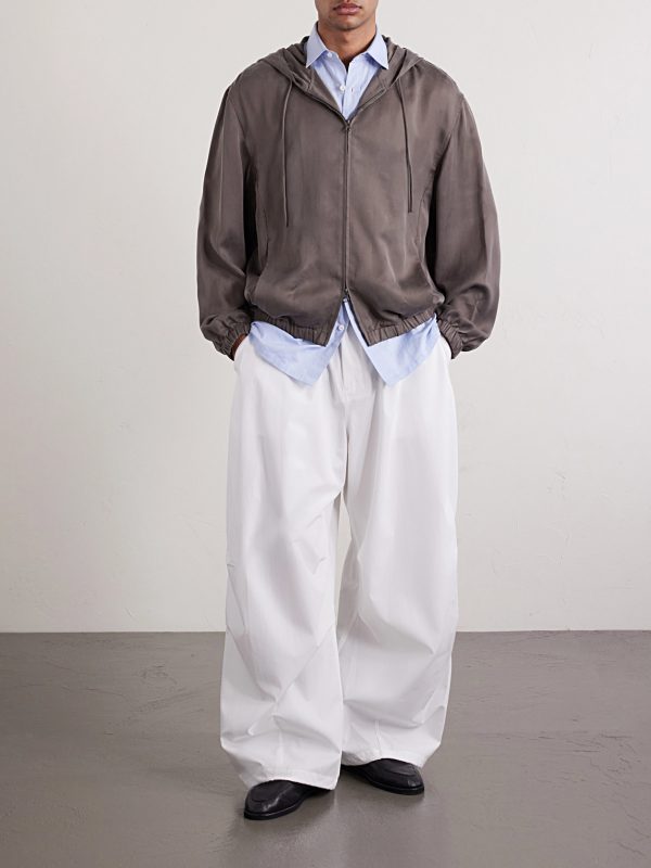 Cotton Wide-Leg Trousers - OU Cotton Wide-Leg Trousers - OU