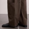 Cotton-Blend Wide-Leg Trousers - CU