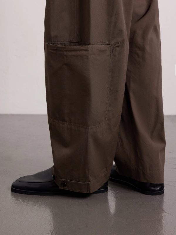 Cotton-Blend Wide-Leg Trousers - CU