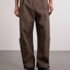 Cotton-Blend Wide-Leg Trousers - FR