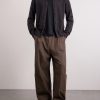Cotton-Blend Wide-Leg Trousers - OU