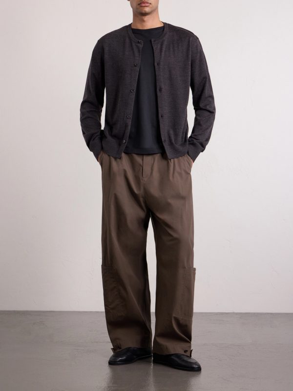 Cotton-Blend Wide-Leg Trousers - OU