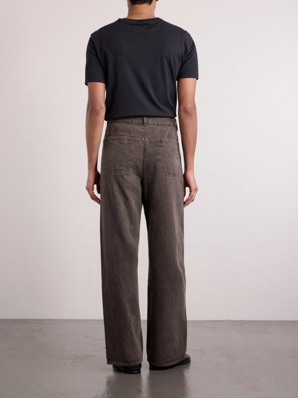 Garment Dyed Wide-Leg Jeans - BK Garment Dyed Wide-Leg Jeans - BK