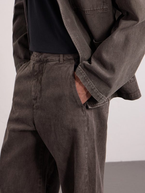 Garment Dyed Wide-Leg Jeans - CU Garment Dyed Wide-Leg Jeans - CU