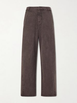 Garment Dyed Wide-Leg Jeans