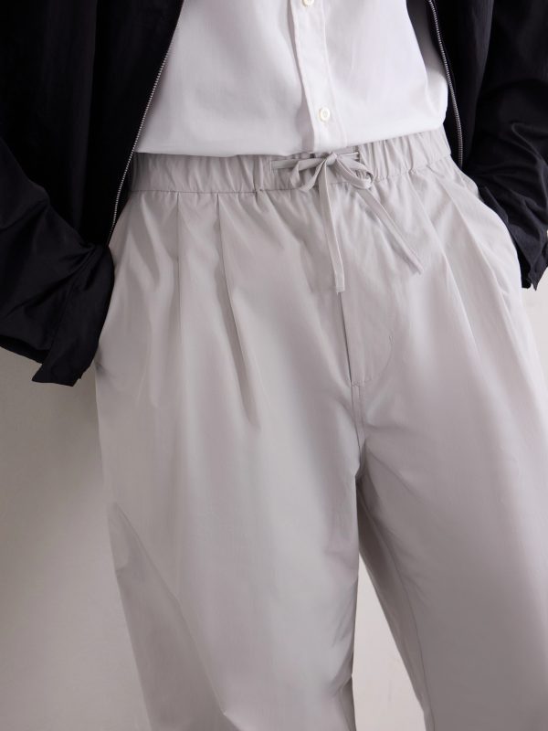Drawstring Straight-Leg Woven Trousers - CU