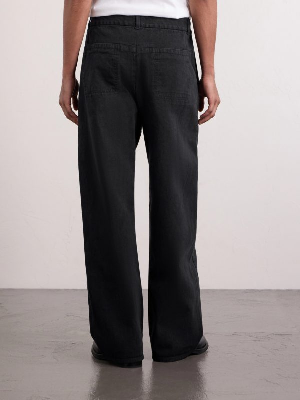 Cotton Wide-Leg Jeans - BK Cotton Wide-Leg Jeans - BK