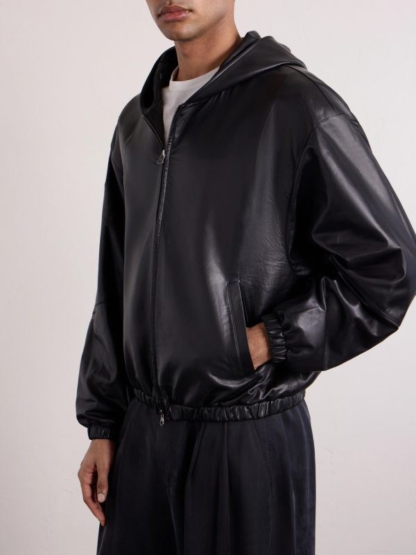 Leather Hooded Jacket - CU