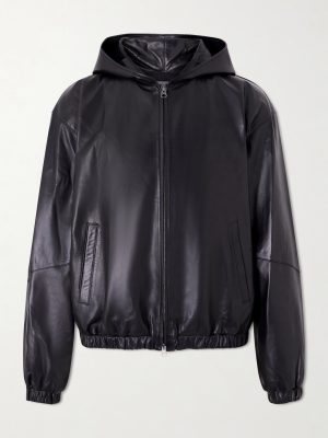 Leather Hooded Jacket Leather Hooded Jacket