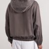 Satin Hooded Jacket - BK Satin Hooded Jacket - BK