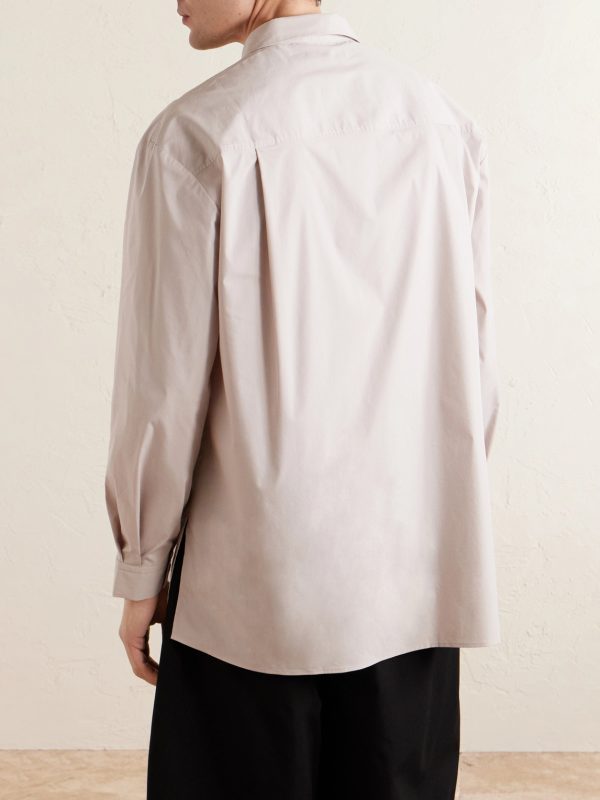 Oversized Cotton Shirt - BK Oversized Cotton Shirt - BK