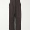 Barrel-Leg Cotton Trousers