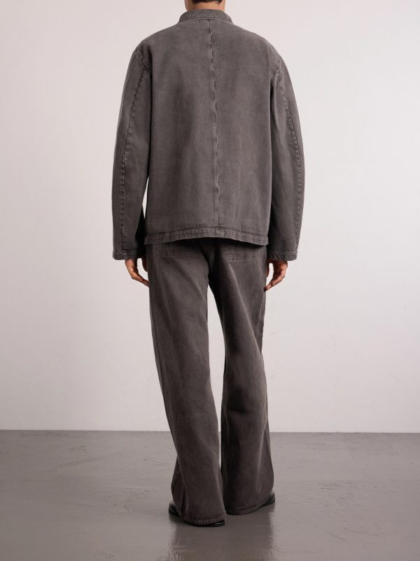 Garment-Dyed Denim Jacket - BK Garment-Dyed Denim Jacket - BK