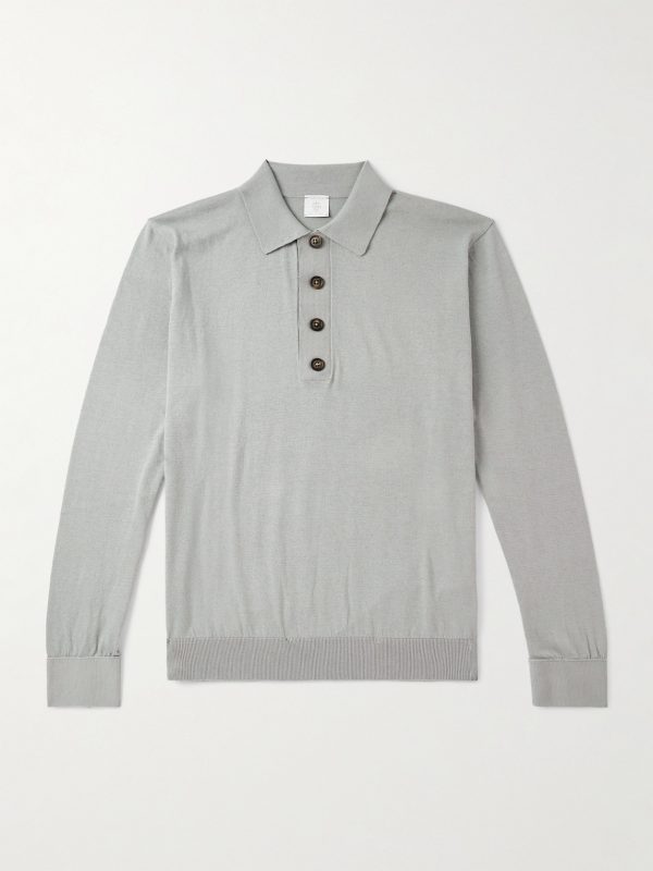 Slim-Fit Cotton and Cashmere-Blend Polo Shirt