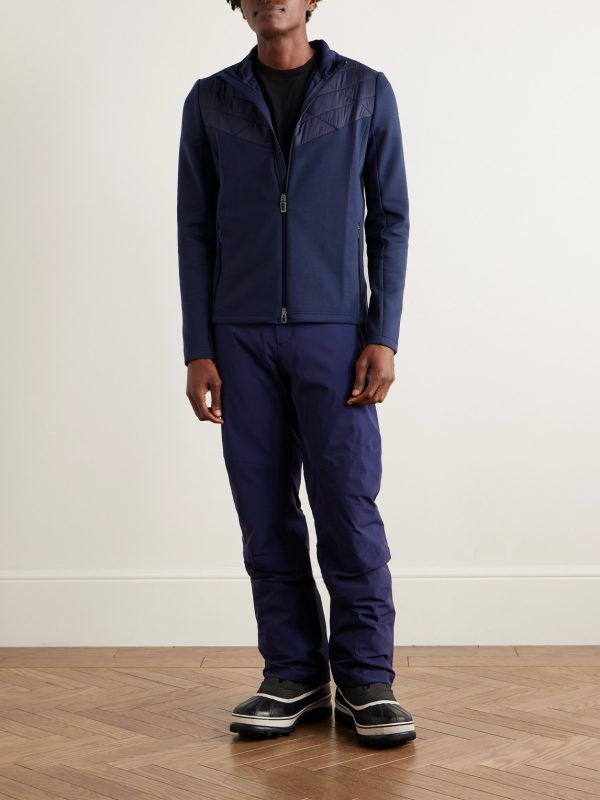 Formula Quilted Shell-Trimmed Tech-Jersey Jacket - OU Formula Quilted Shell-Trimmed Tech-Jersey Jacket - OU