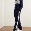 Striped Merino Wool Half-Zip Sweater - OU Striped Merino Wool Half-Zip Sweater - OU