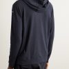 Inverness Eco-Coffee Cotton-Blend Jersey Half-Zip Hoodie - BK Inverness Eco-Coffee Cotton-Blend Jersey Half-Zip Hoodie - BK