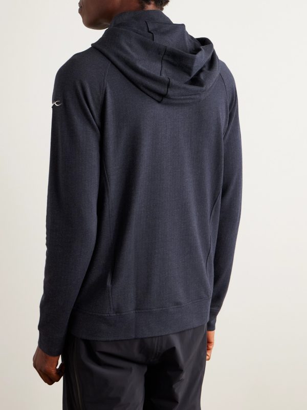 Inverness Eco-Coffee Cotton-Blend Jersey Half-Zip Hoodie - BK Inverness Eco-Coffee Cotton-Blend Jersey Half-Zip Hoodie - BK