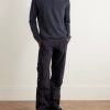 Inverness Eco-Coffee Cotton-Blend Jersey Half-Zip Hoodie - OU Inverness Eco-Coffee Cotton-Blend Jersey Half-Zip Hoodie - OU