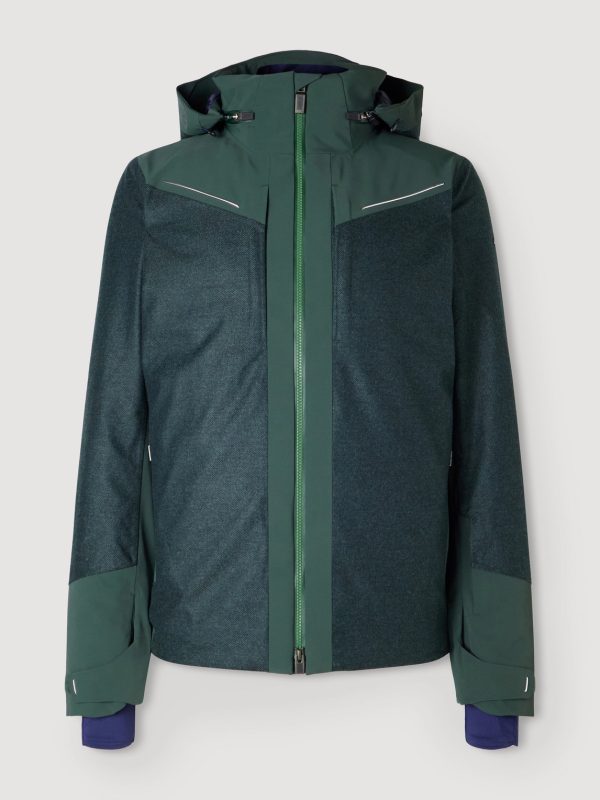 Frostline Padded Shell-Trimmed Wool Hooded Down Jacket Frostline Padded Shell-Trimmed Wool Hooded Down Jacket