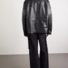 Cut-Up Oversized Patchwork Leather Jacket - BK Cut-Up Oversized Patchwork Leather Jacket - BK
