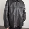 Cut-Up Oversized Patchwork Leather Jacket - FR Cut-Up Oversized Patchwork Leather Jacket - FR