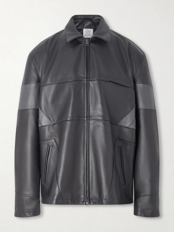 Cut-Up Oversized Patchwork Leather Jacket Cut-Up Oversized Patchwork Leather Jacket