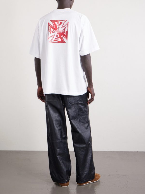 Biker Cross Logo-Print Cotton-Jersey T-Shirt - BK