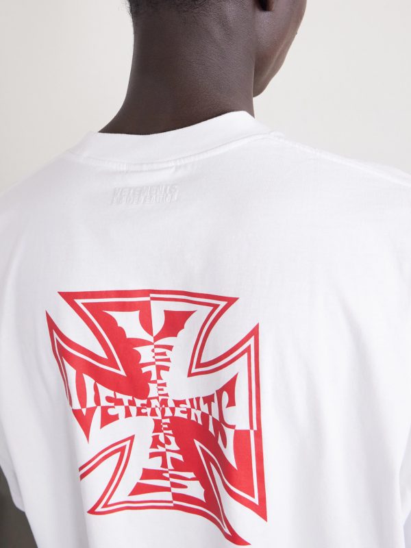 Biker Cross Logo-Print Cotton-Jersey T-Shirt - CU