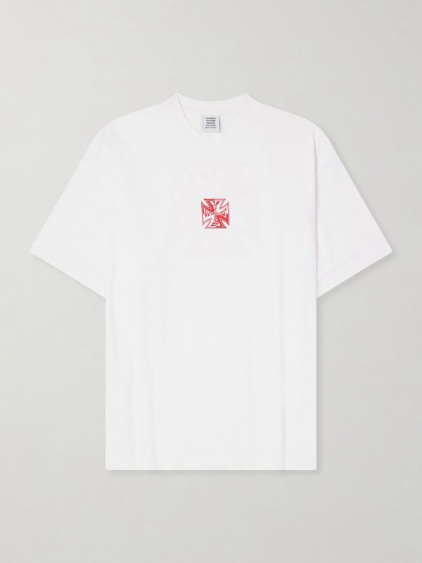 Biker Cross Logo-Print Cotton-Jersey T-Shirt