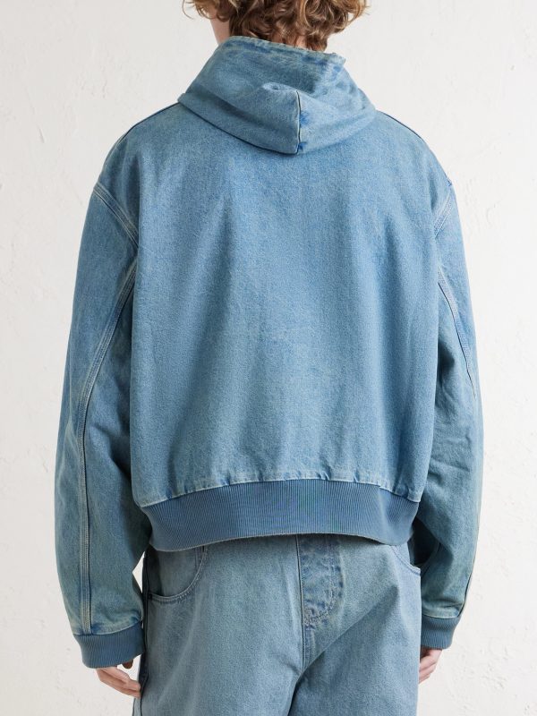 Hooded Denim Jacket - BK